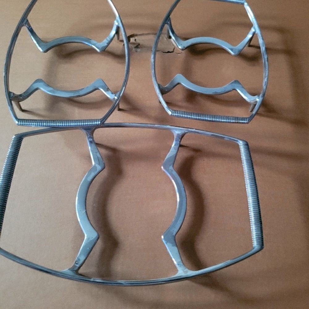 Vintage Collection lot of 3 Corning ware Metal Cradles Casseroles Dish holder